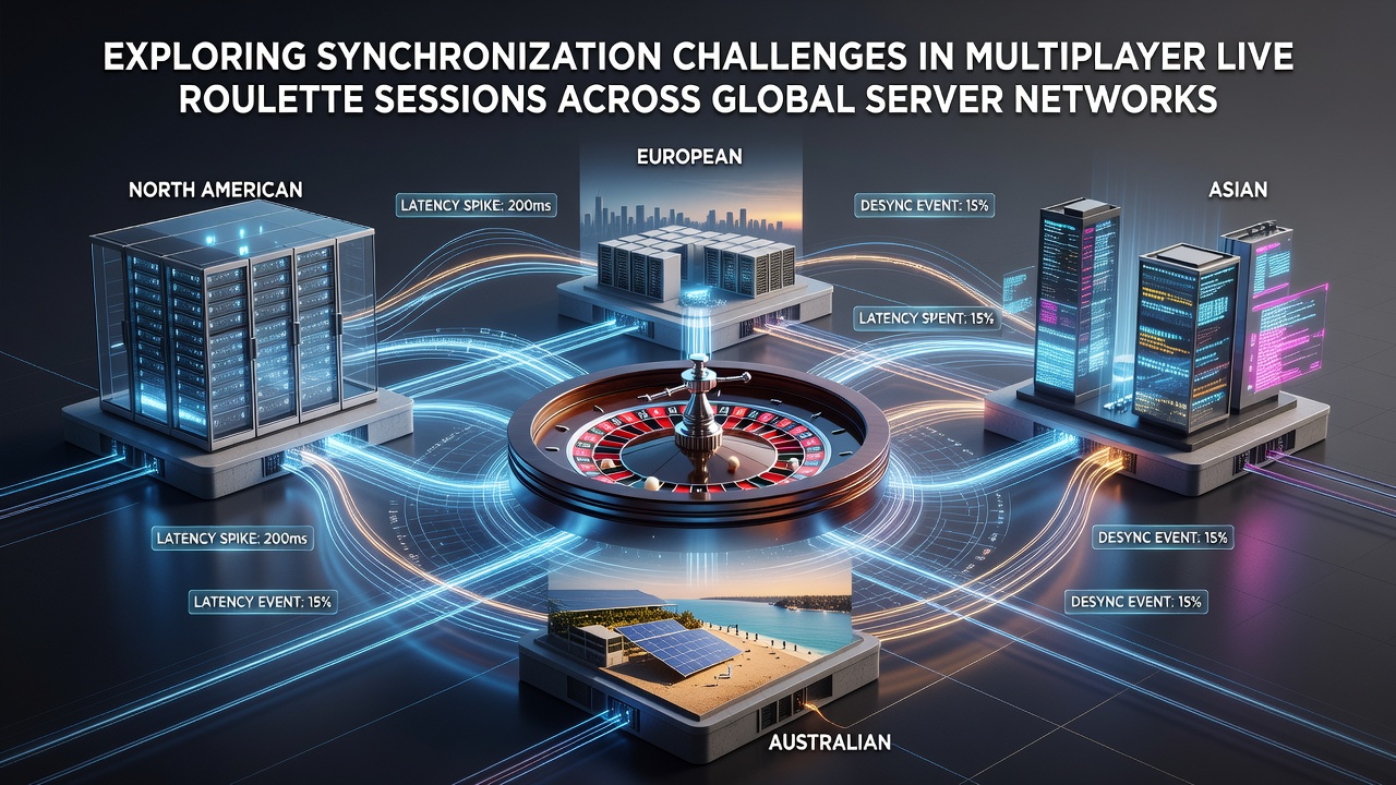 Live-Roulette-Schnittstelle mit Synchronisierungsstatus und Spieler-Overlays