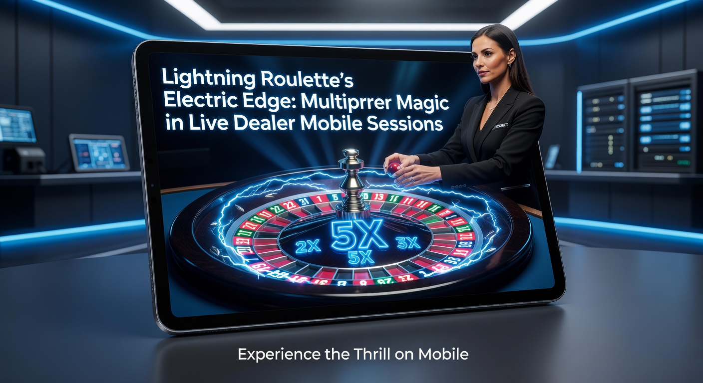 Lightning Roulette Tisch mit leuchtenden Multiplikatoren und live Dealerin auf Mobile-Bildschirm