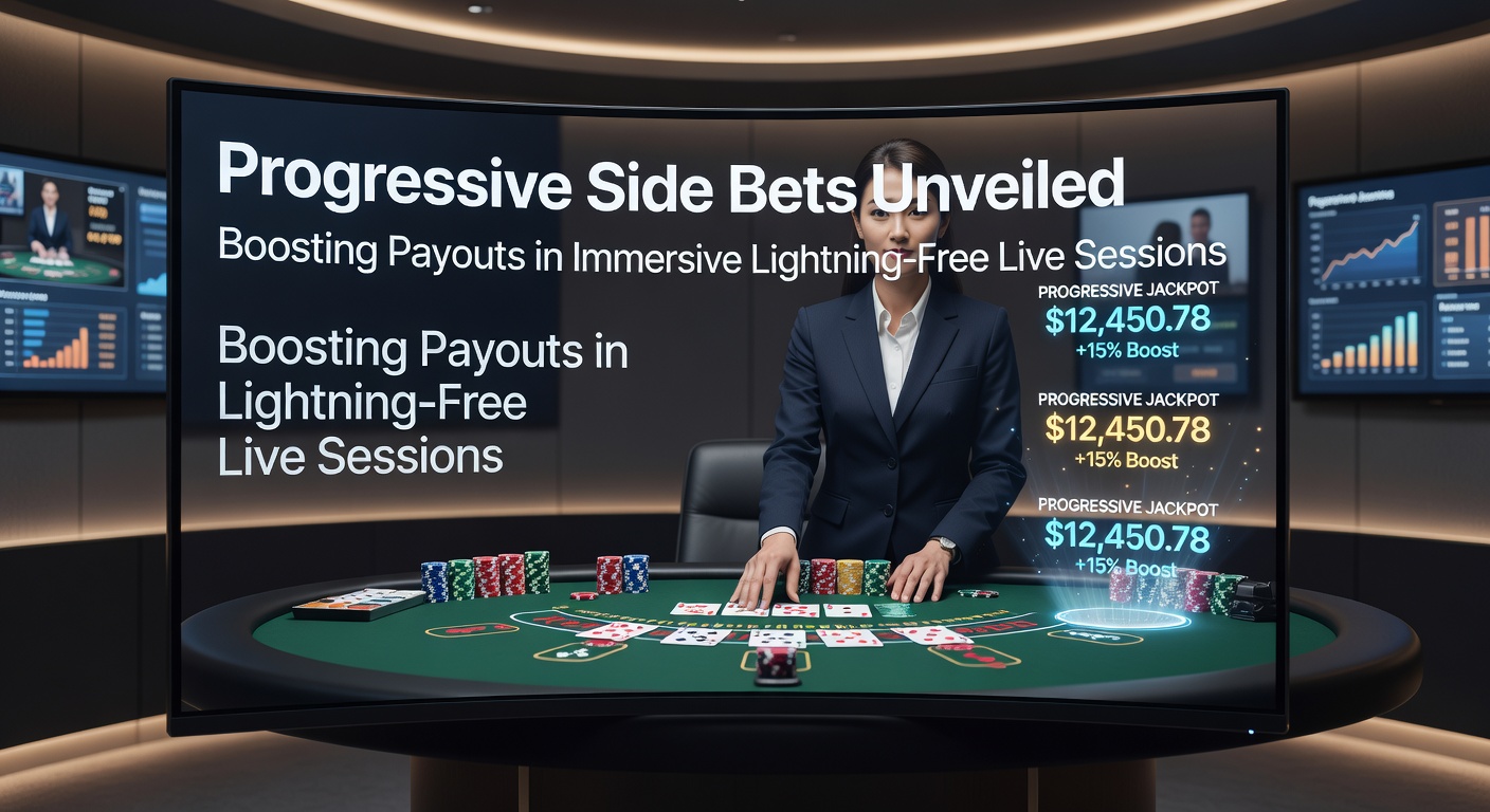 Live-Roulette-Tisch mit aktivierten Progressive Side Bets und wachsendem Jackpot-Anzeiger in einer immersiven Session ohne Lightning-Multiplikatoren