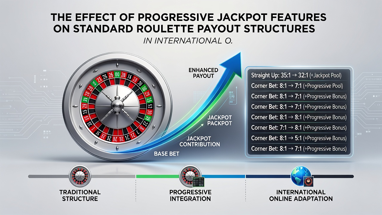 Vergleichsdiagramm zu Auszahlungsquoten mit und ohne progressive Jackpot-Features im Roulette