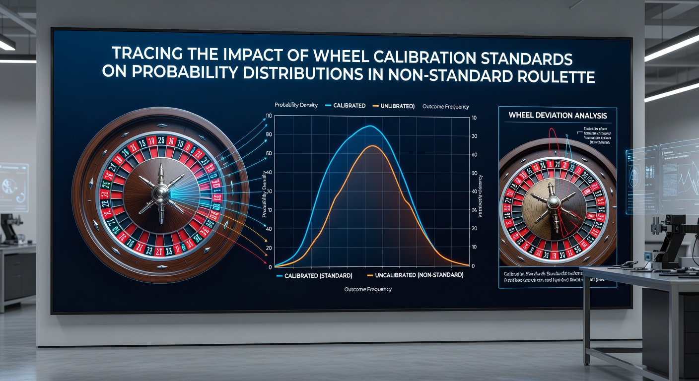 Grafik mit Wahrscheinlichkeitsverteilungen vor und nach Kalibrierung in einem Multi-Rad-Roulette-Setup