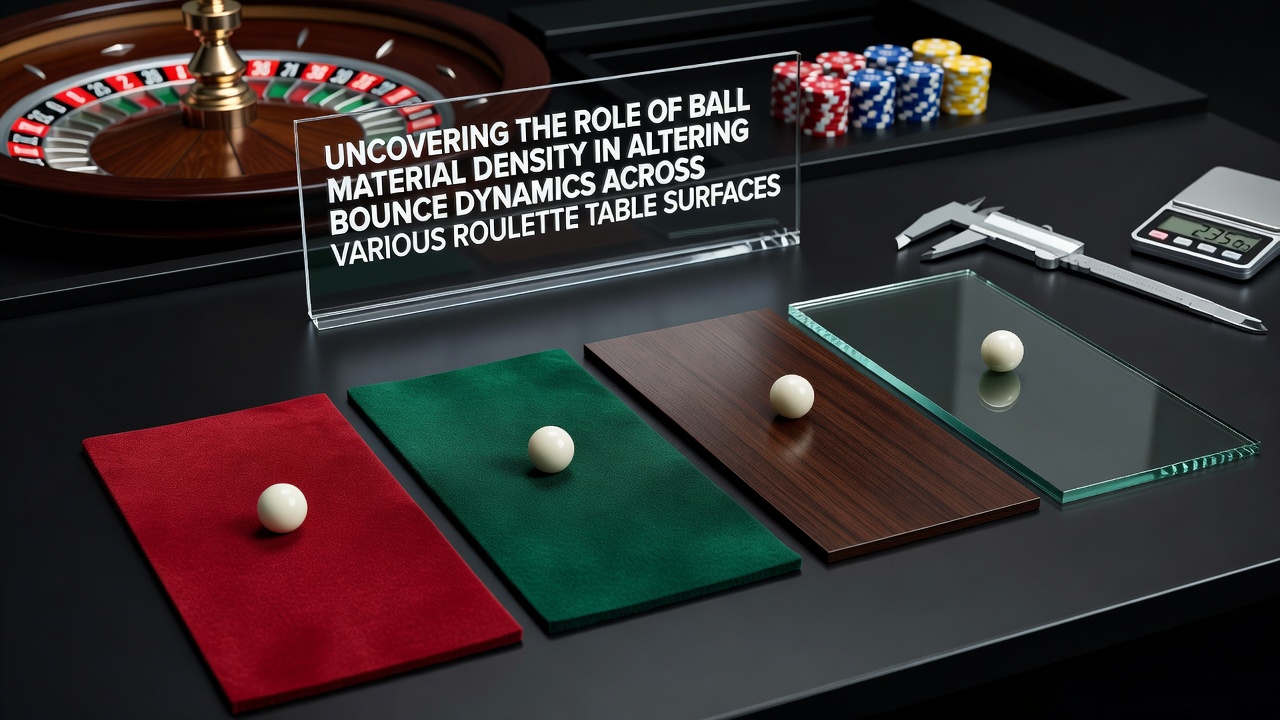 Roulette ball and table surface interaction showing bounce patterns