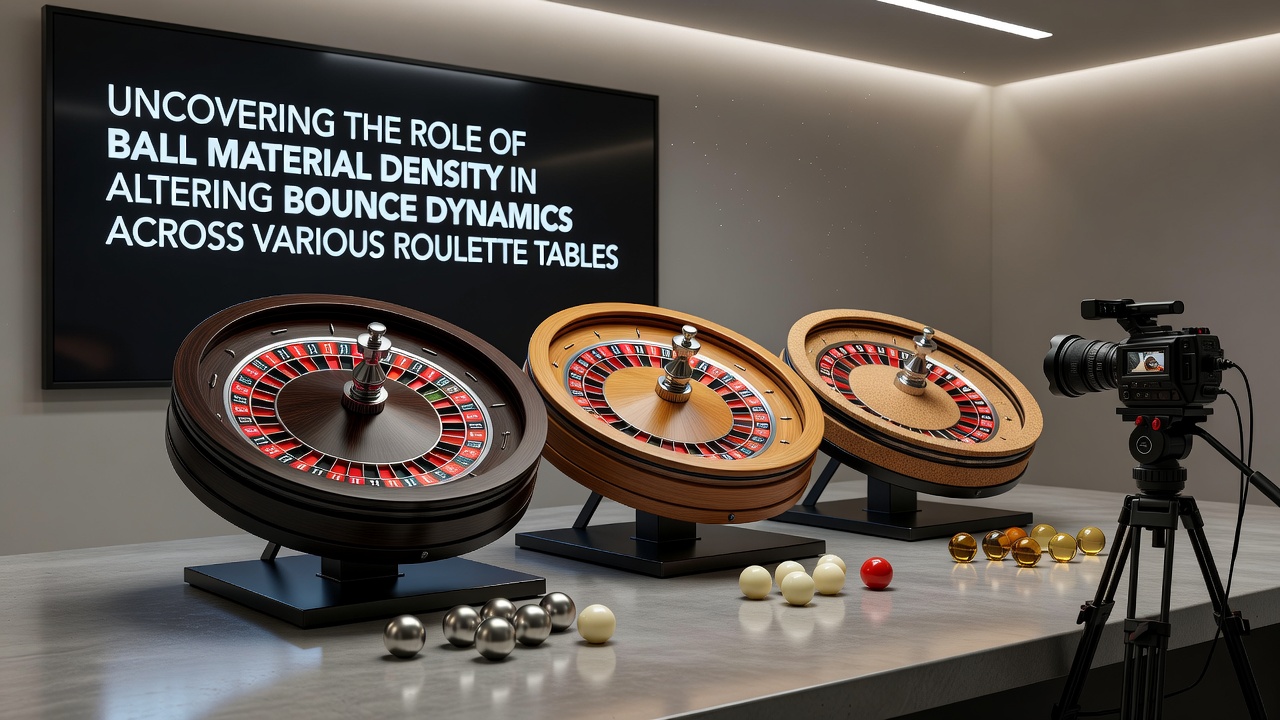 Detailed view of bounce dynamics on roulette felt surfaces